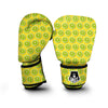 Yellow Geen Lime Sliced Print Pattern Boxing Gloves-grizzshop