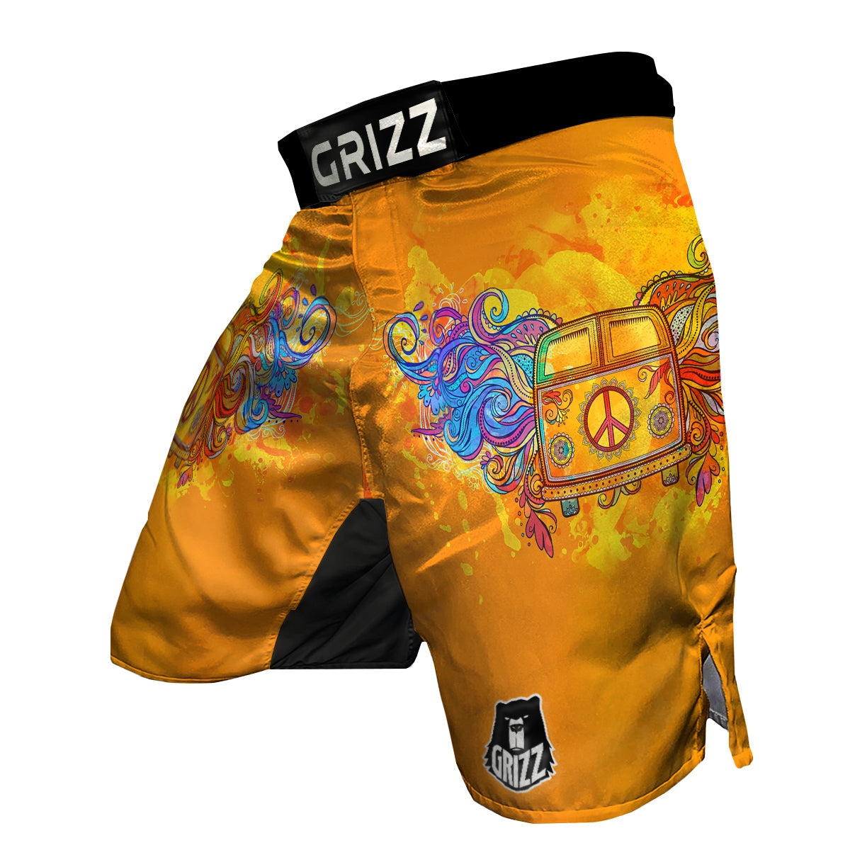 Yellow Hippie Van MMA Shorts-grizzshop