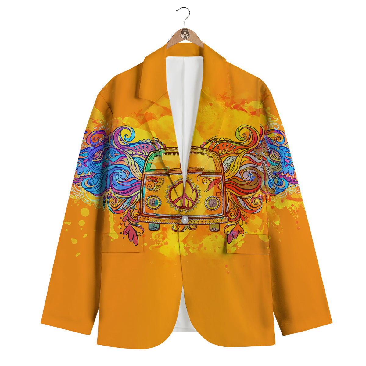 Yellow Hippie Van Men's Blazer-grizzshop