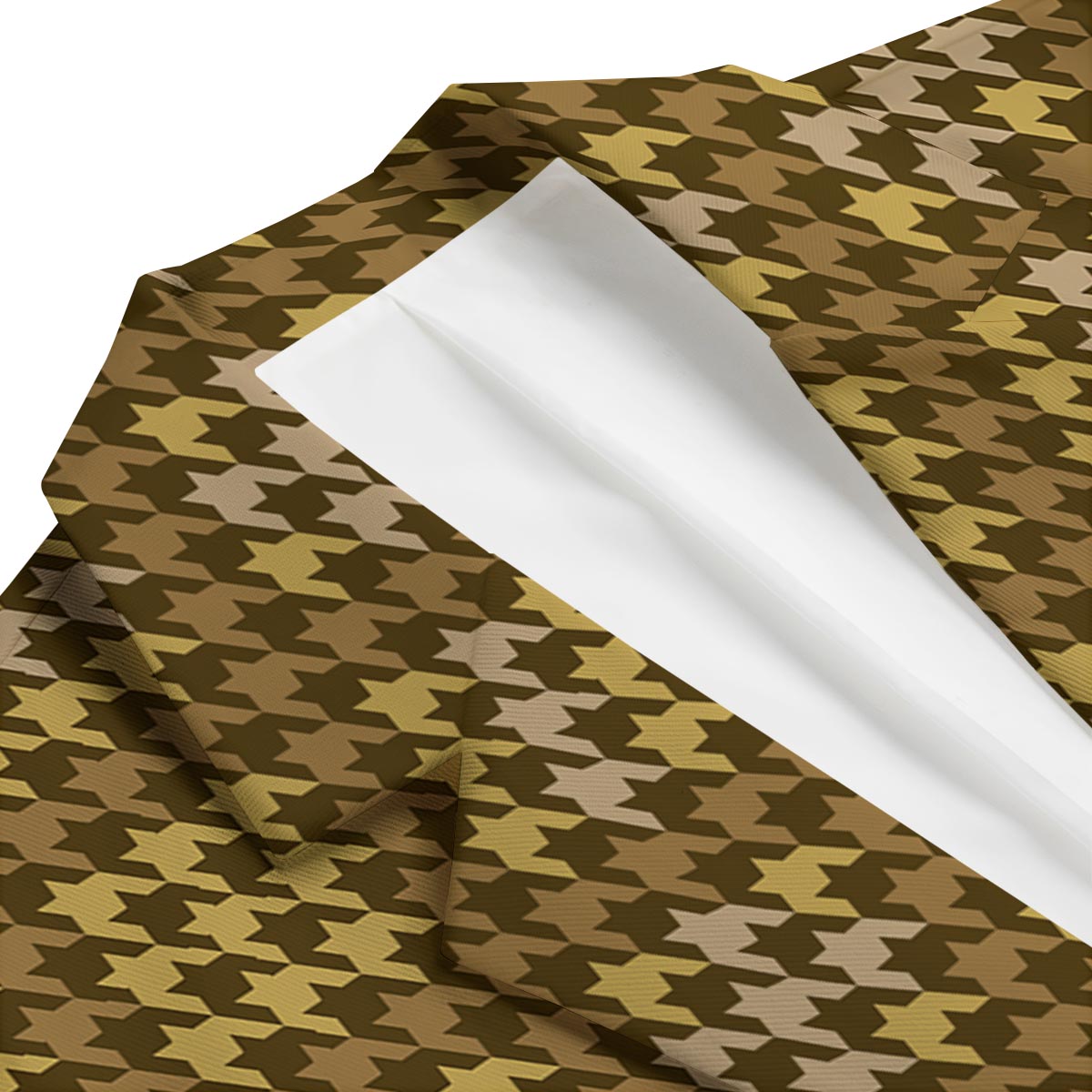 Yellow Houndstooth Men's Blazer-grizzshop