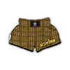 Yellow Houndstooth Muay Thai Boxing Shorts-grizzshop