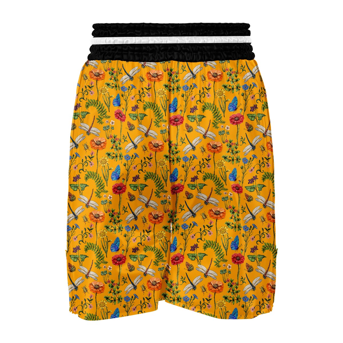 Yellow Insect Dragonfly Boxing Shorts-grizzshop