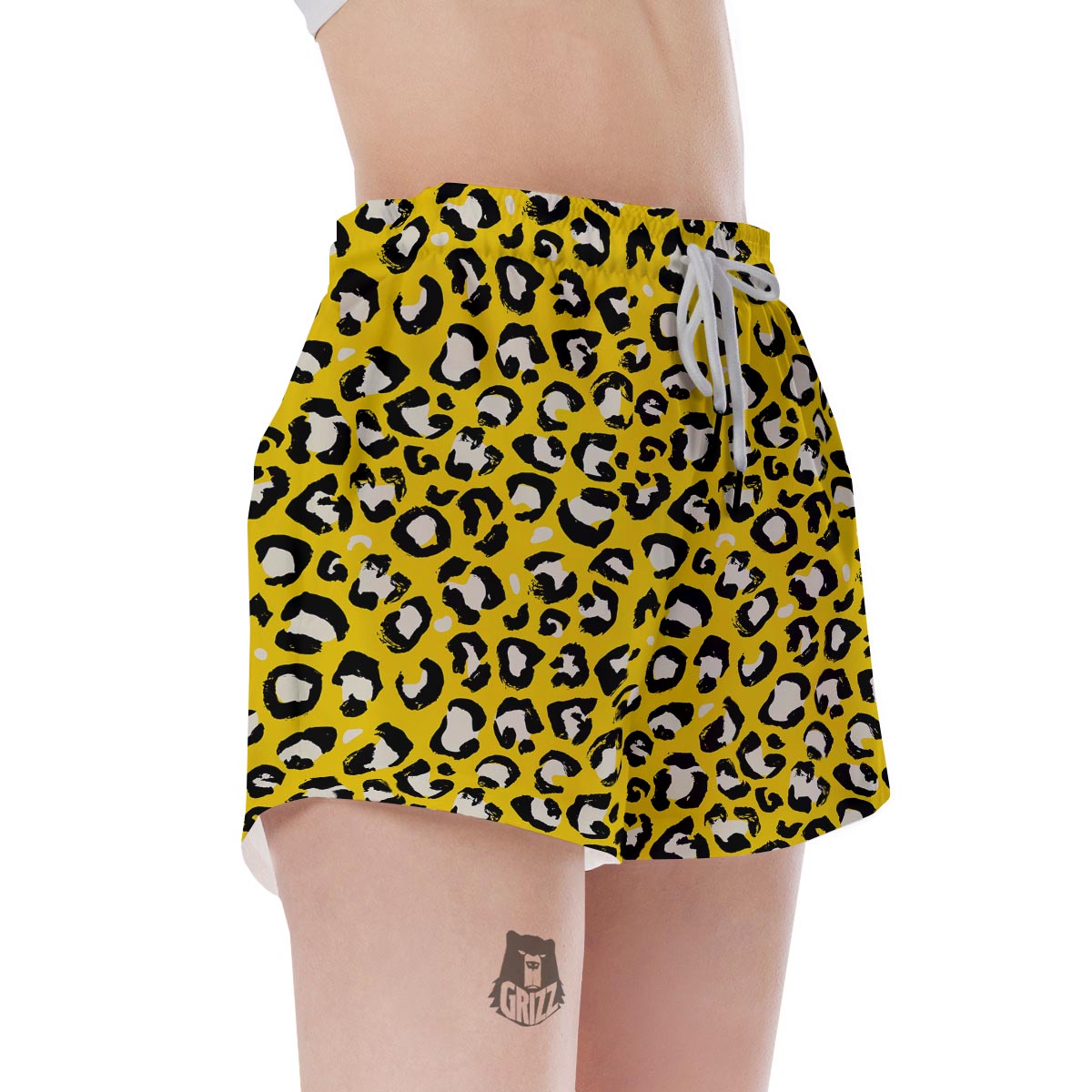 Yellow Leopard Women's Shorts-grizzshop