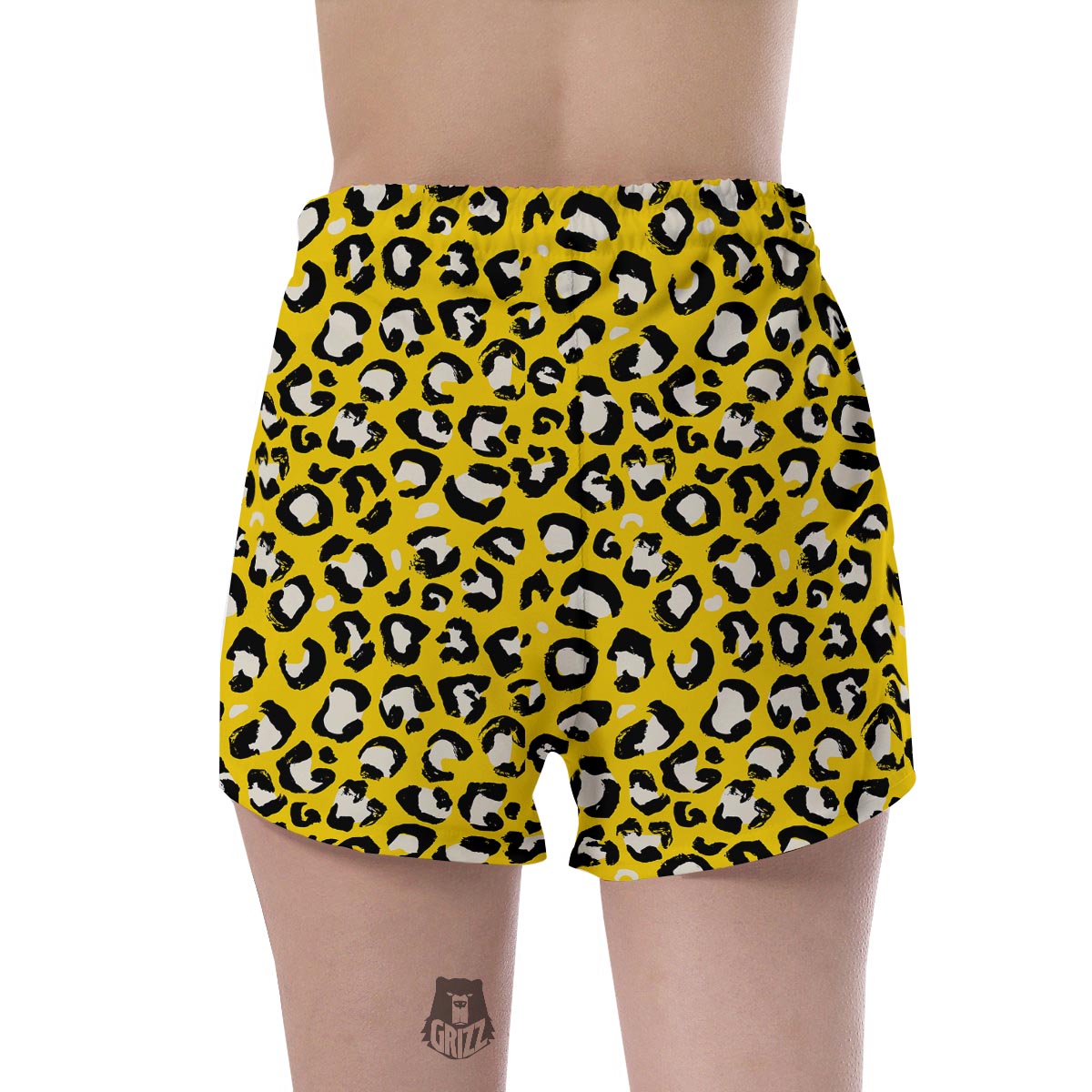 Yellow Leopard Women's Shorts-grizzshop