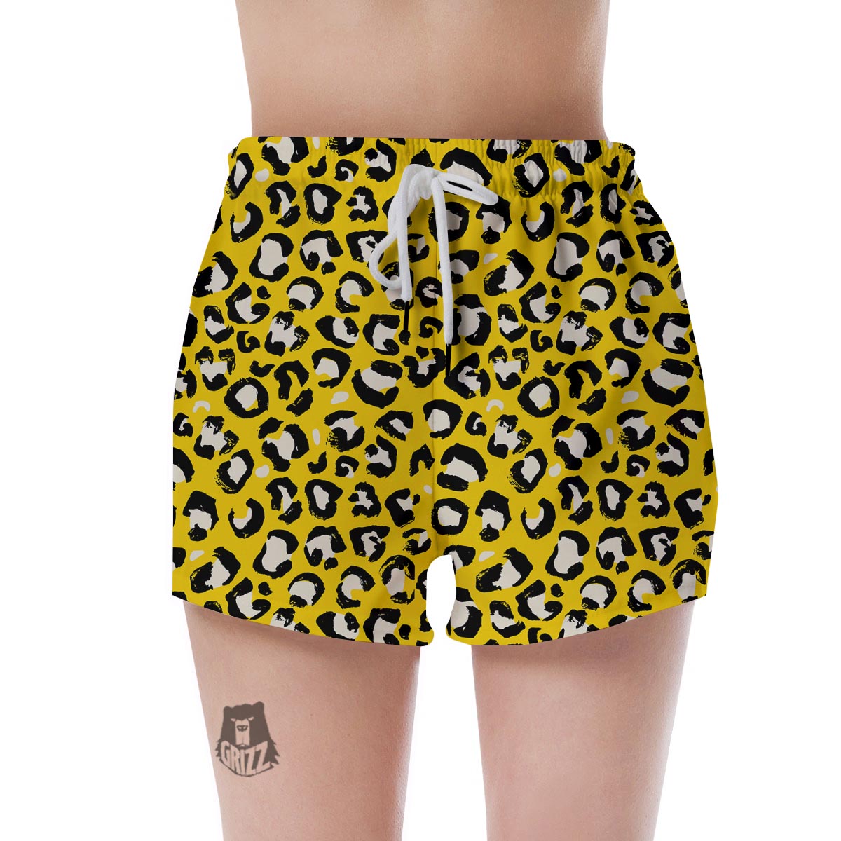 Yellow Leopard Women's Shorts-grizzshop