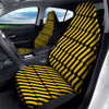 Yellow Lightning Spark Print Pattern Car Seat Covers-grizzshop