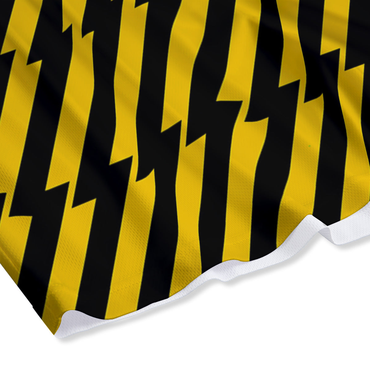 Yellow Lightning Spark Print Pattern Mesh Shorts-grizzshop