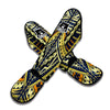 Yellow Maori Tribal Muay Thai Shin Guards-grizzshop