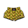 Yellow Passion Fruit Print Pattern Muay Thai Boxing Shorts-grizzshop