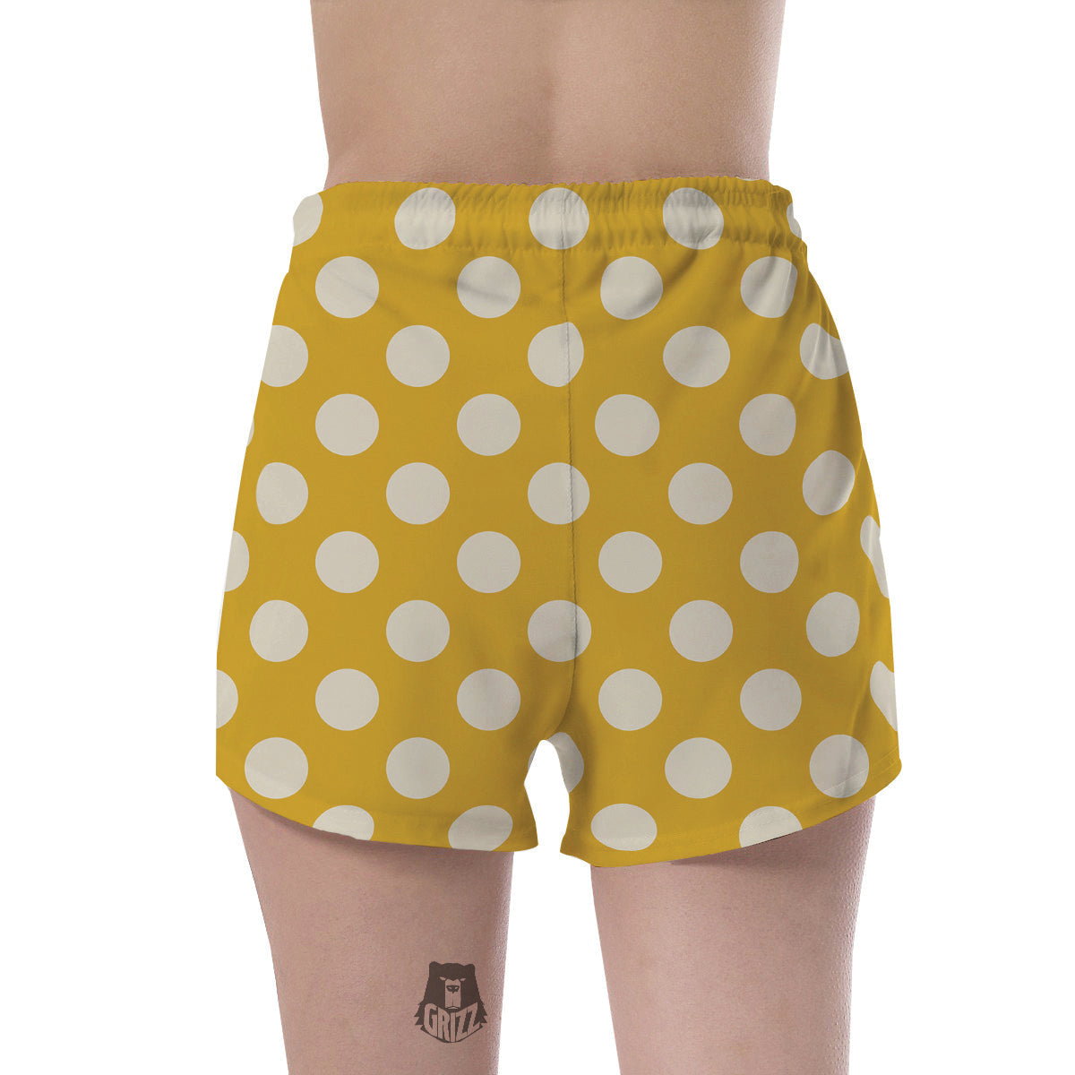 Yellow Polka Dot Women's Shorts-grizzshop