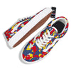 Yellow Red And Blue Camouflage Print Skate Shoes-grizzshop