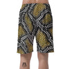 Yellow Snakeskin print Men's Shorts-grizzshop