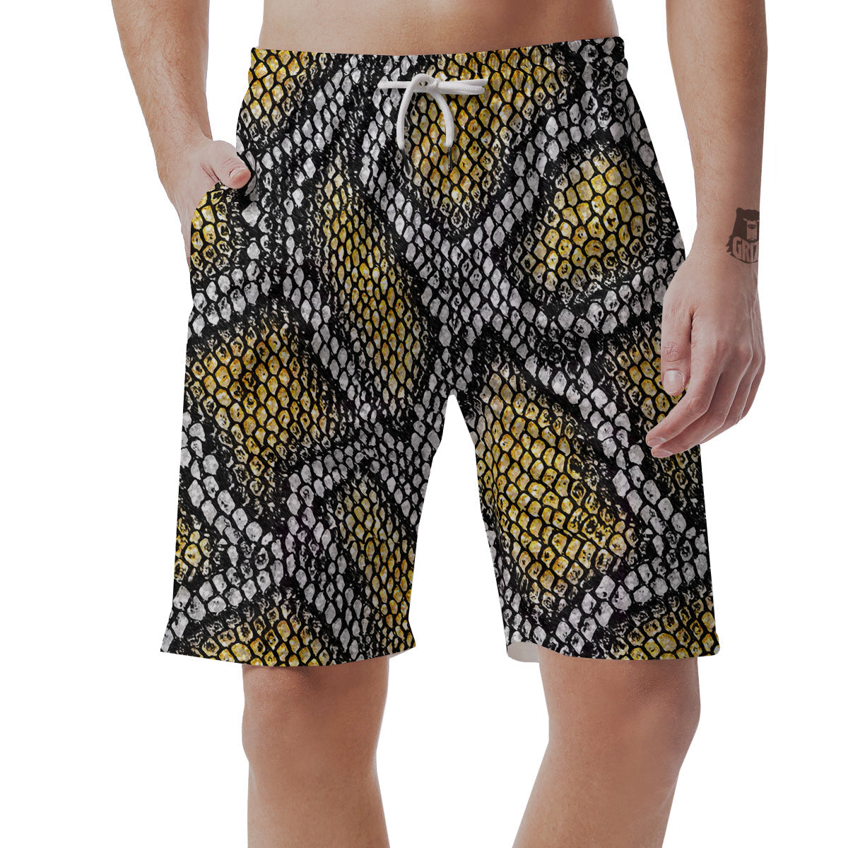 Mens hot sale snakeskin shorts