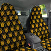 Yellow Spider Psychedelic Melt Print Pattern Car Seat Covers-grizzshop