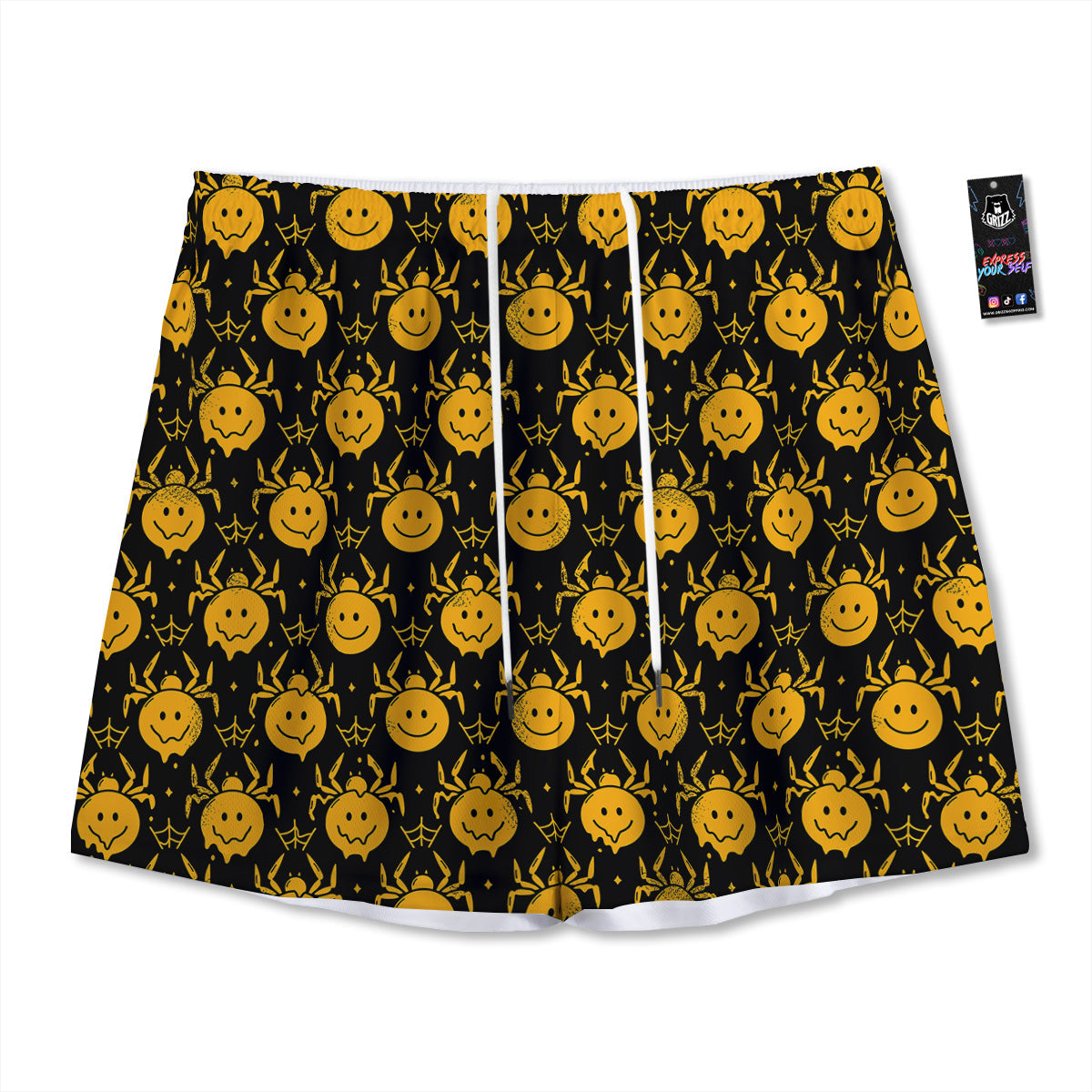 Zodiac Sign Dark Libra Print Mesh Shorts