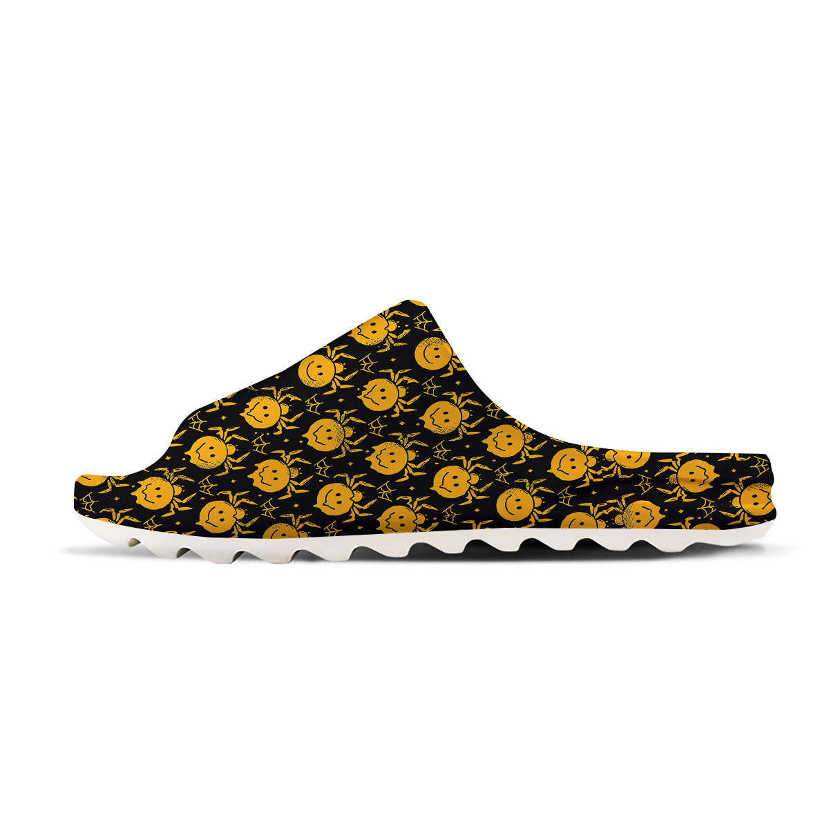Yellow Spider Psychedelic Melt Print Pattern Sandals-grizzshop