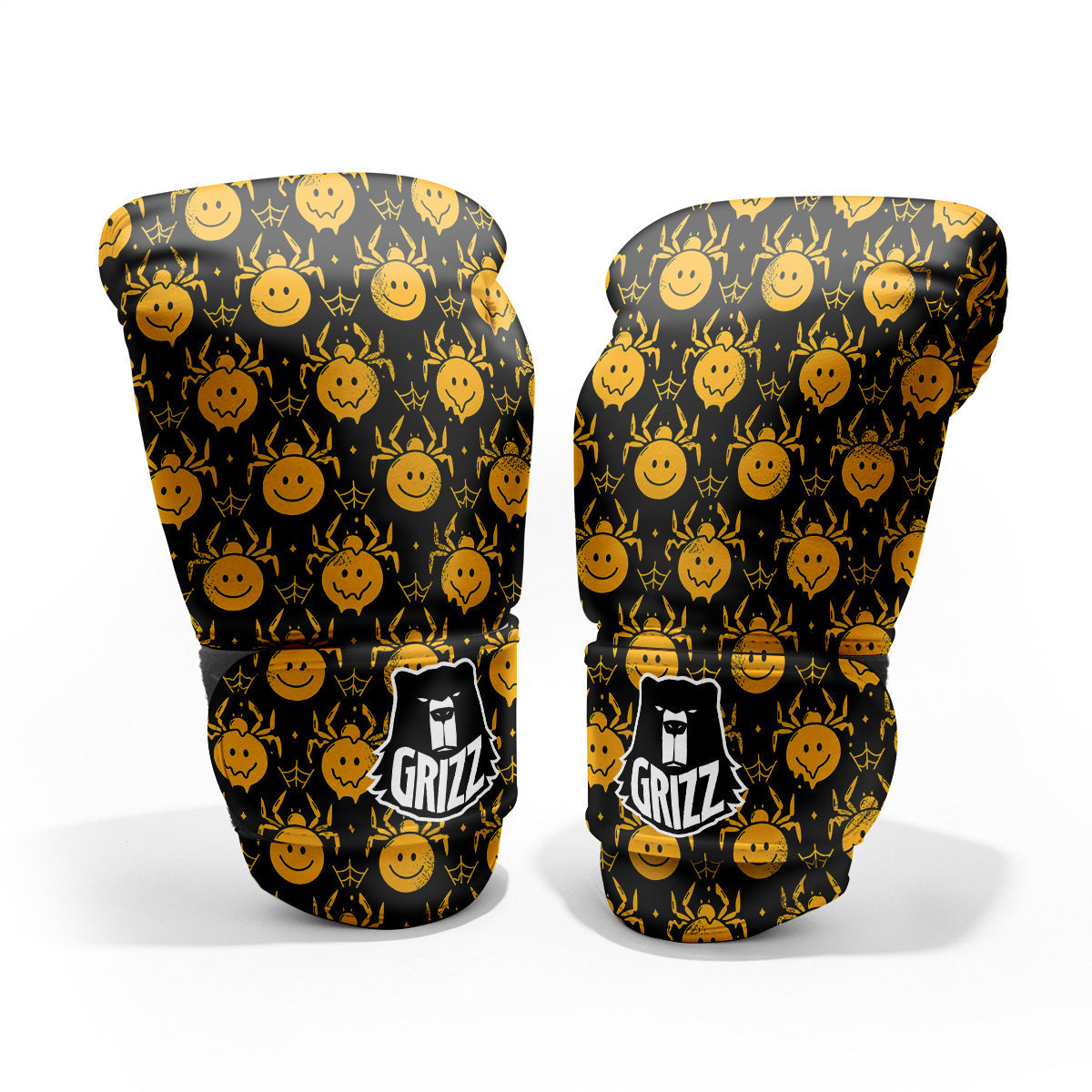 Yellow Spider Psychedelic Melt Print Pattern Pro Boxing Glove