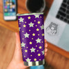 Yellow Stars Purple Print Pattern Tumbler-grizzshop