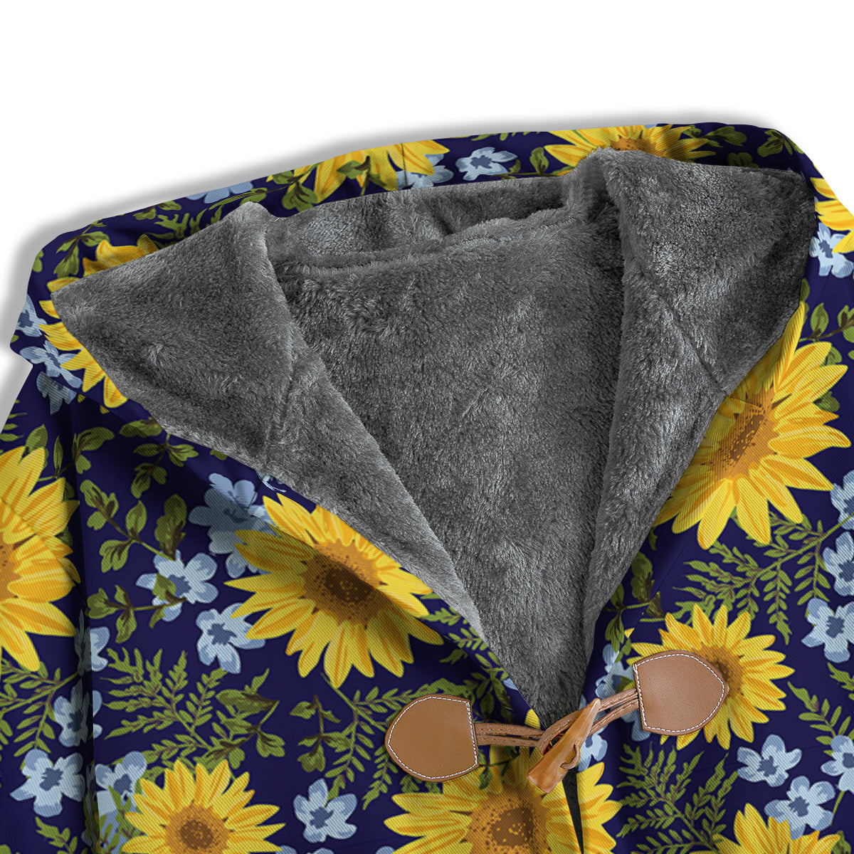 Yellow Sunflower Floral Print Men's Windbreaker Jacket-grizzshop
