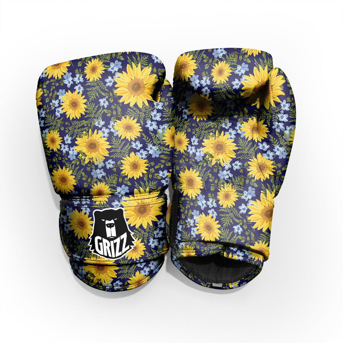 Yellow Sunflower Floral Print  Pro Boxing Glove
