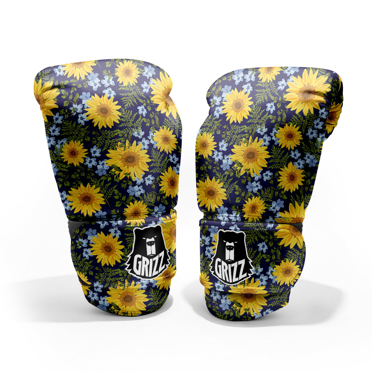 Yellow Sunflower Floral Print  Pro Boxing Glove