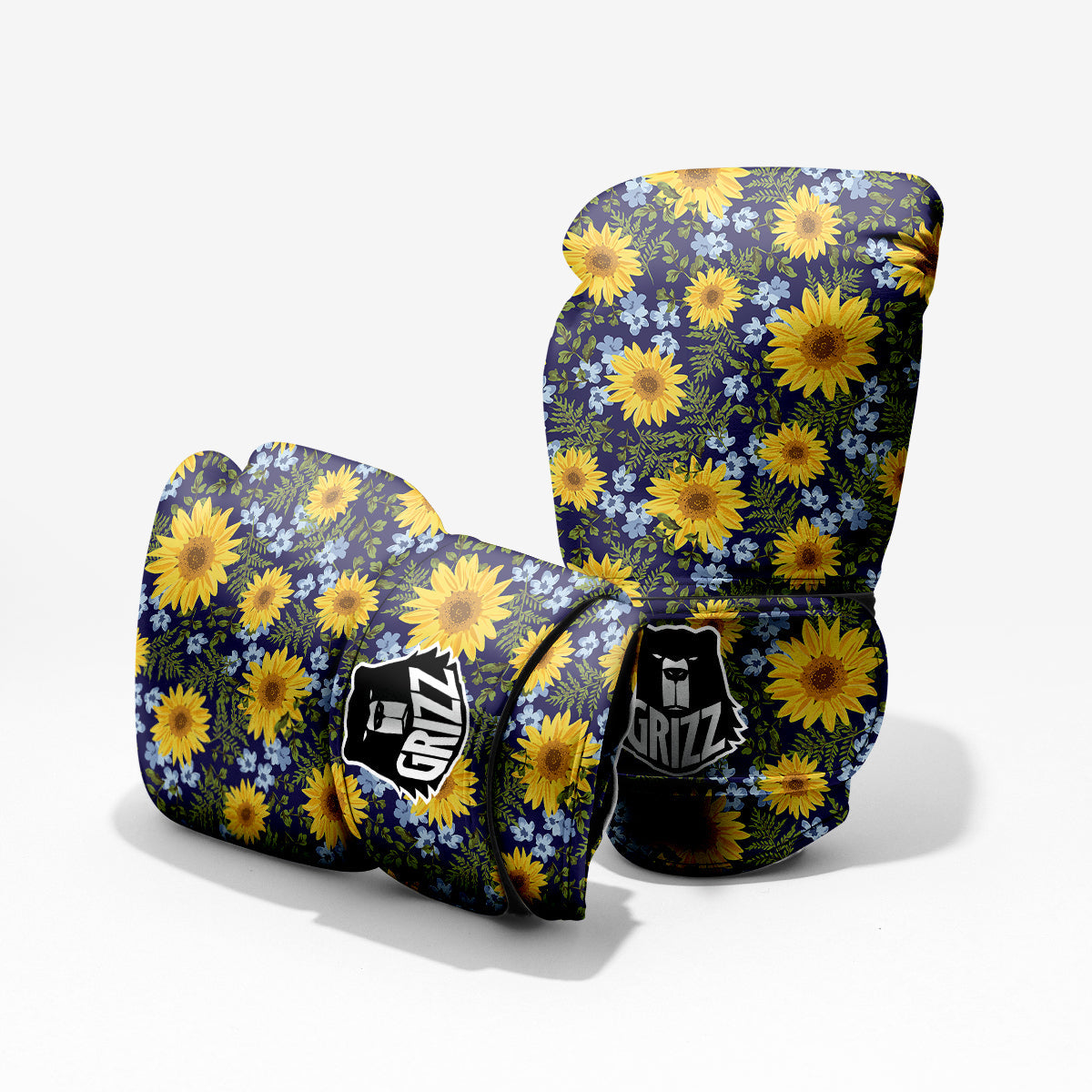 Yellow Sunflower Floral Print  Pro Boxing Glove
