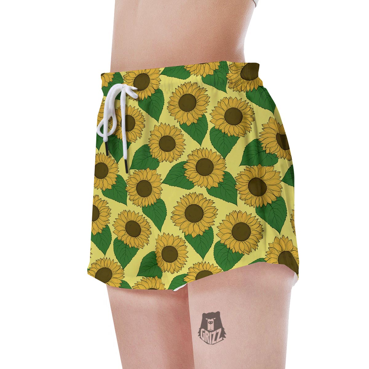 Yellow Sunflower Women's Shorts-grizzshop