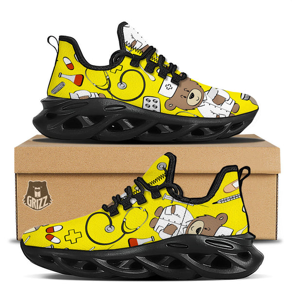 Yellow Teddy Bear Nurse Black Running Shoes Grizzshopping