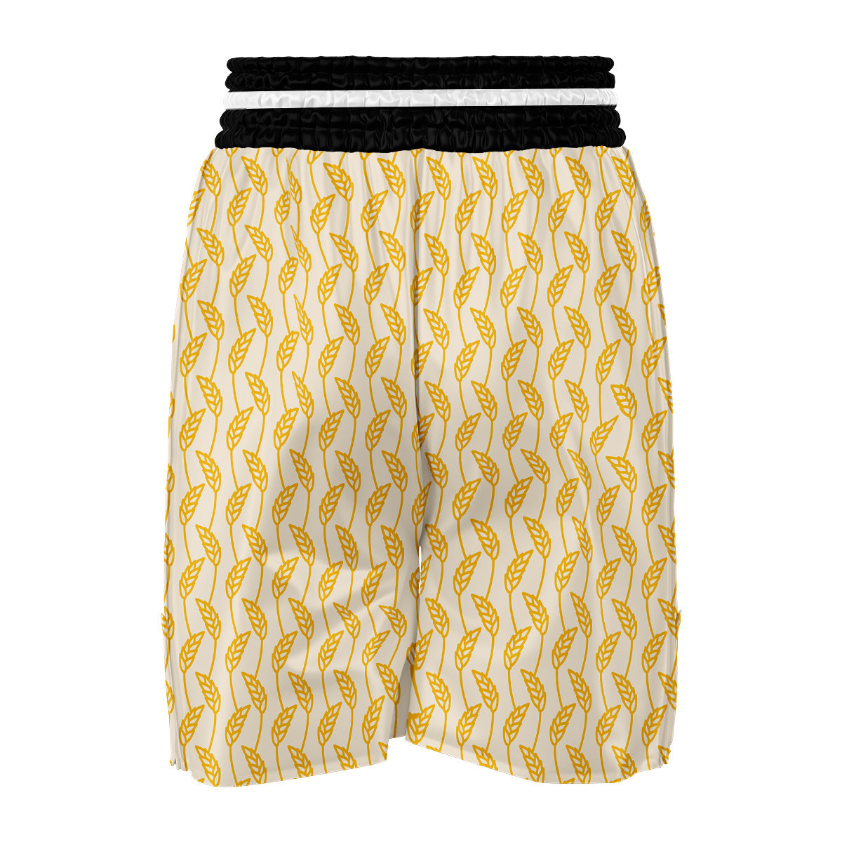 Yellow Wheat Print Pattern Boxing Shorts-grizzshop