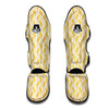 Yellow Wheat Print Pattern Muay Thai Shin Guards-grizzshop