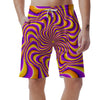 Yellow and purple spin illusion. Men's Shorts-grizzshop