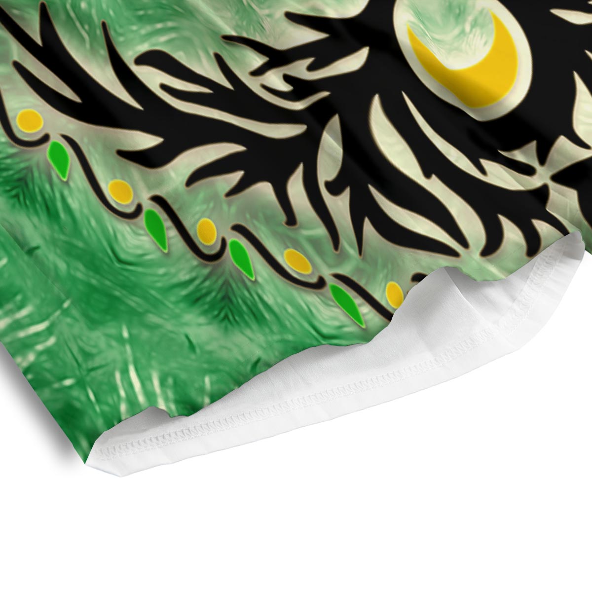 Yggdrasil Moon And Sun Print Men's Athletic Shorts