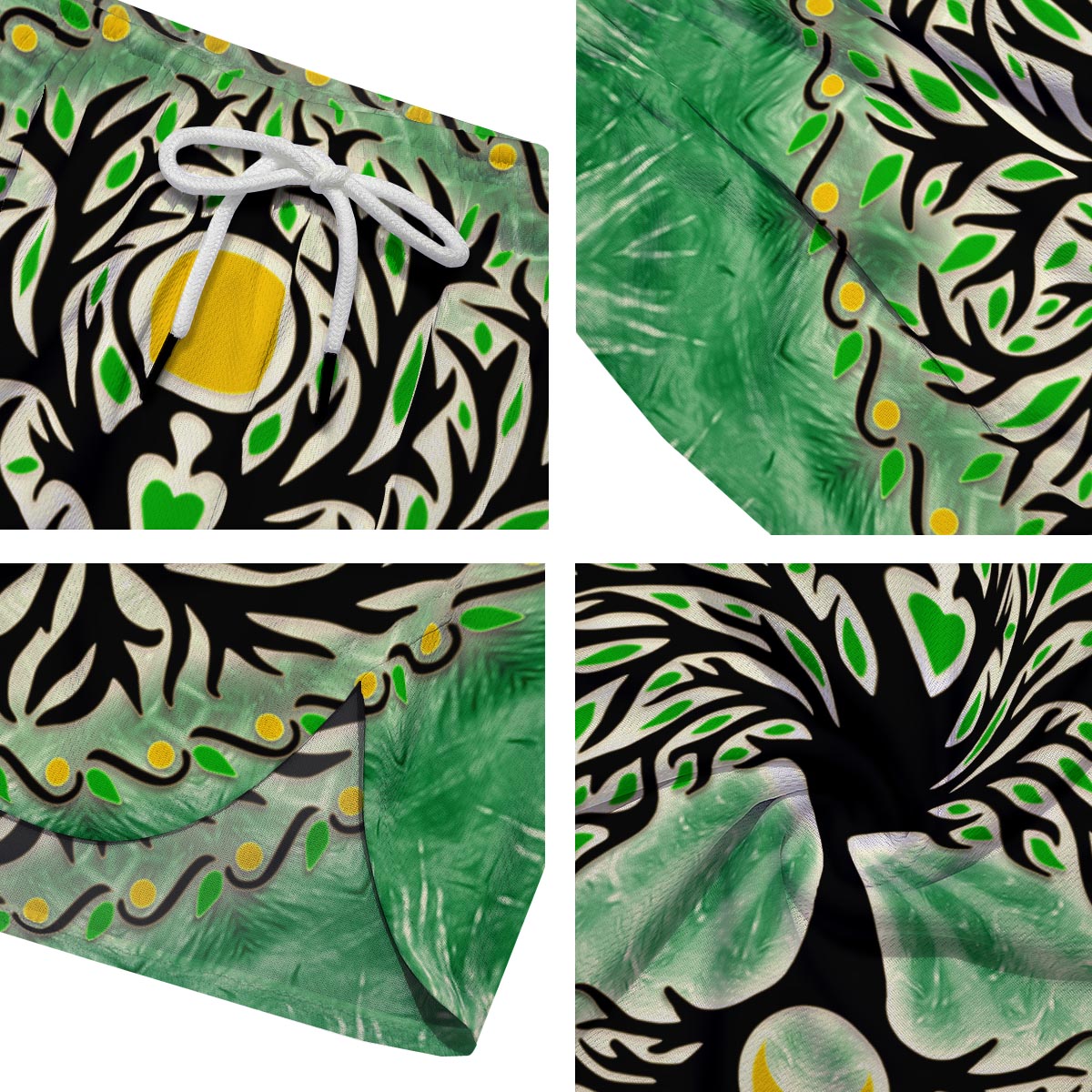 Yggdrasil Moon And Sun Print Men's Running Shorts-grizzshop