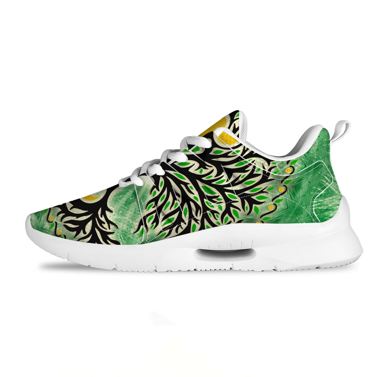 Yggdrasil Moon And Sun Print Tennis Shoes-grizzshop