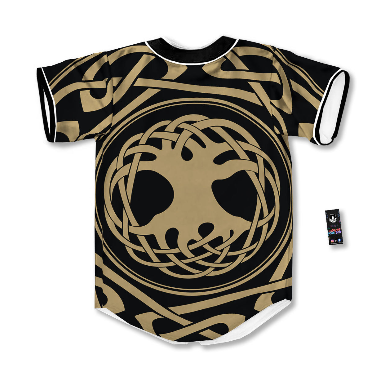 Yggdrasil Scandinavian Print Baseball Jersey-grizzshop