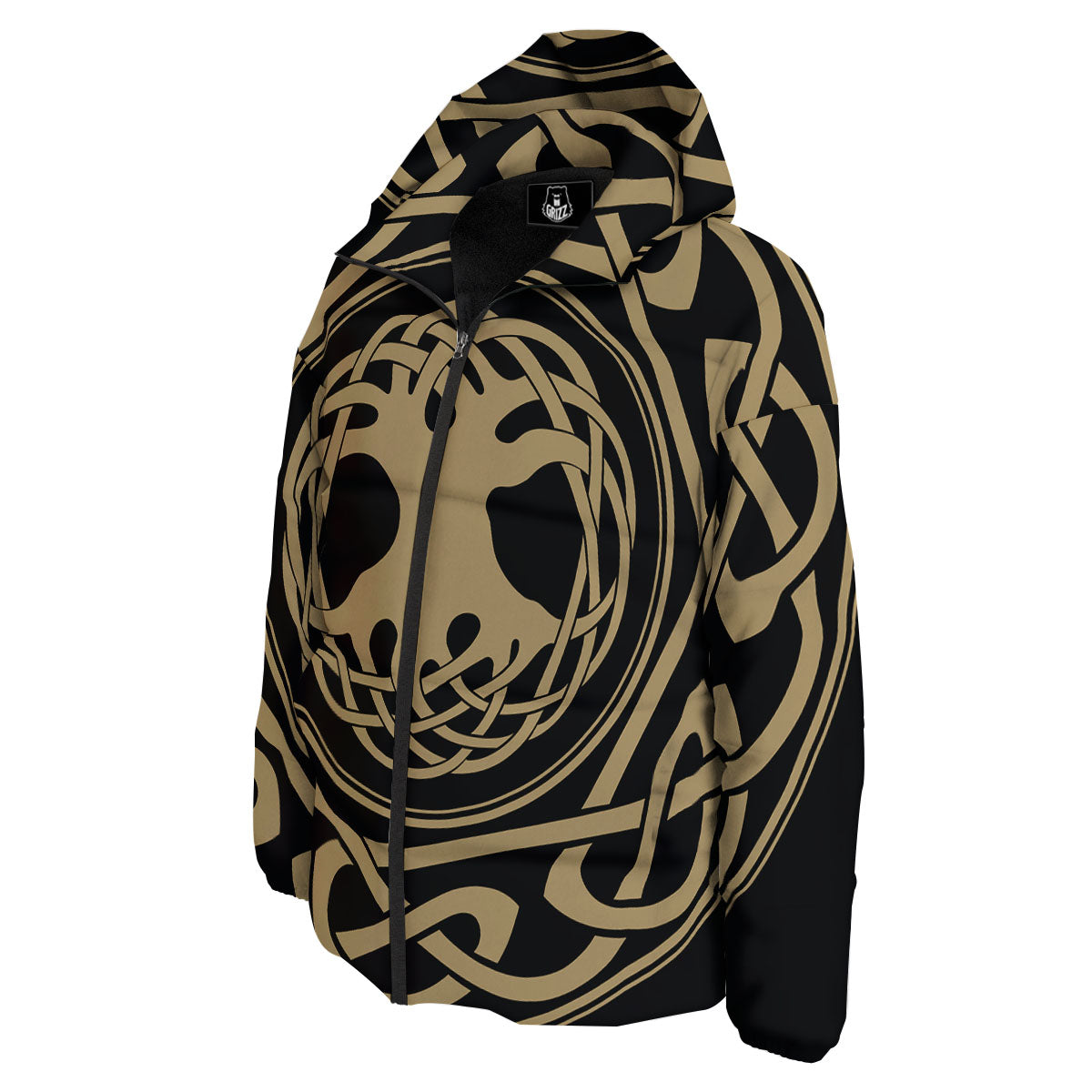 Yggdrasil Scandinavian Print Down Jacket-grizzshop