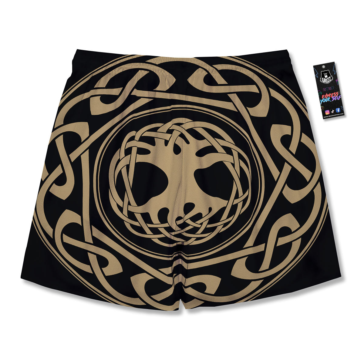 Yggdrasil Scandinavian Print Men's Running Shorts-grizzshop