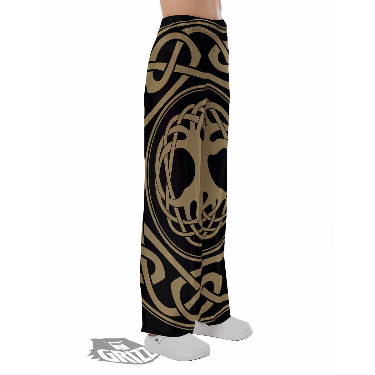 Yggdrasil Scandinavian Print Pajama Pants-grizzshop