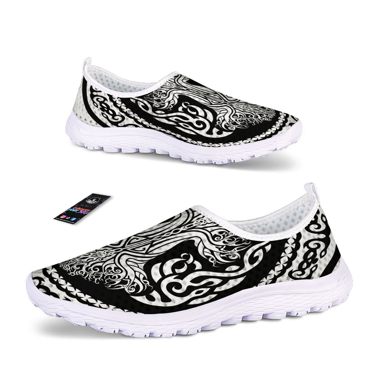 Yggdrasil Tree Ancient Print Nurse Shoes-grizzshop