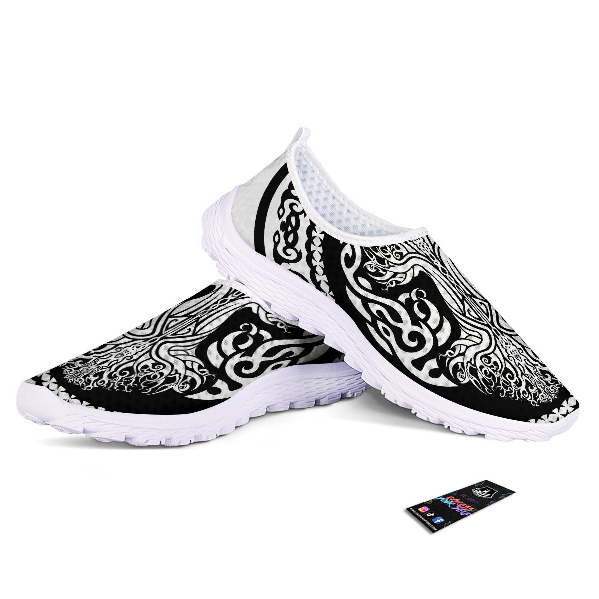 Yggdrasil Tree Ancient Print Nurse Shoes-grizzshop