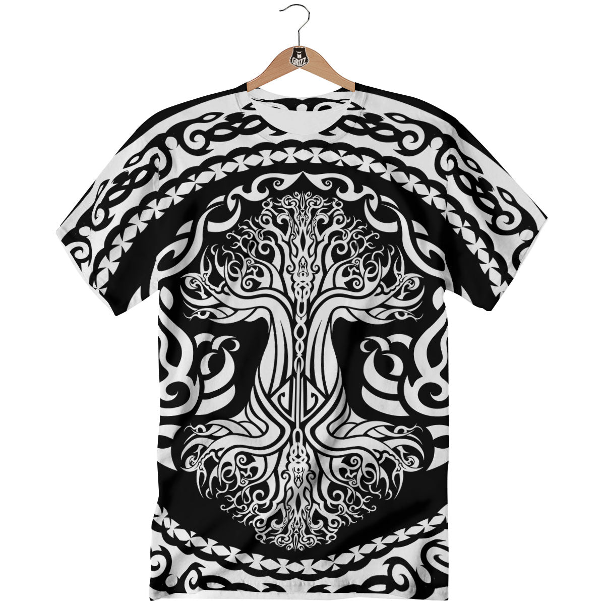 Yggdrasil Tree Ancient Print T-Shirt-grizzshop