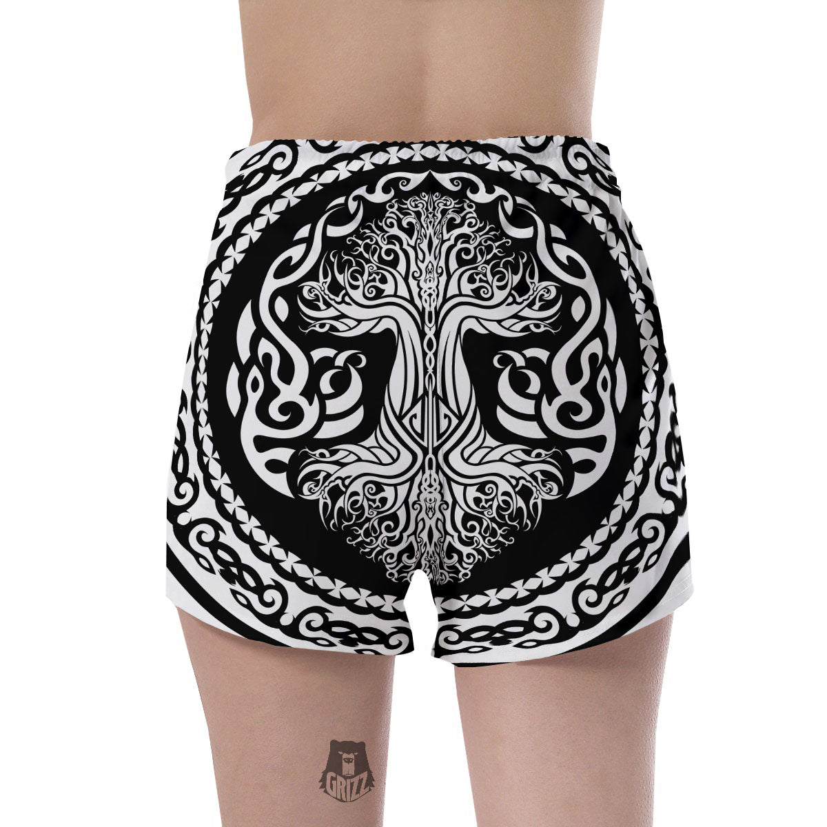 Yggdrasil Tree Ancient Print Women's Shorts-grizzshop