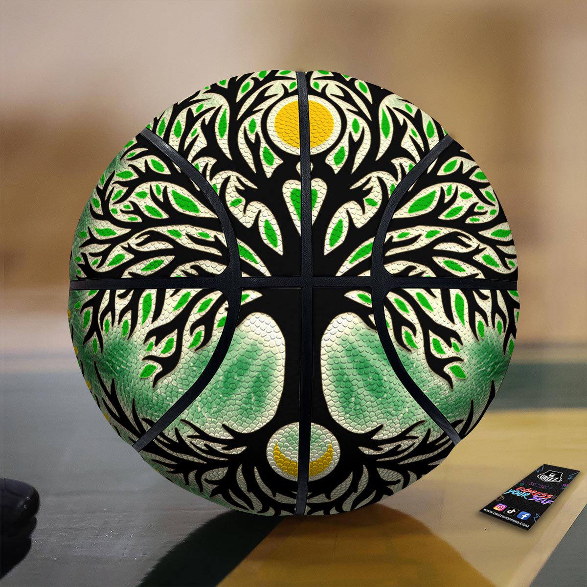 Yggdrasil Moon And Sun Print Basketball