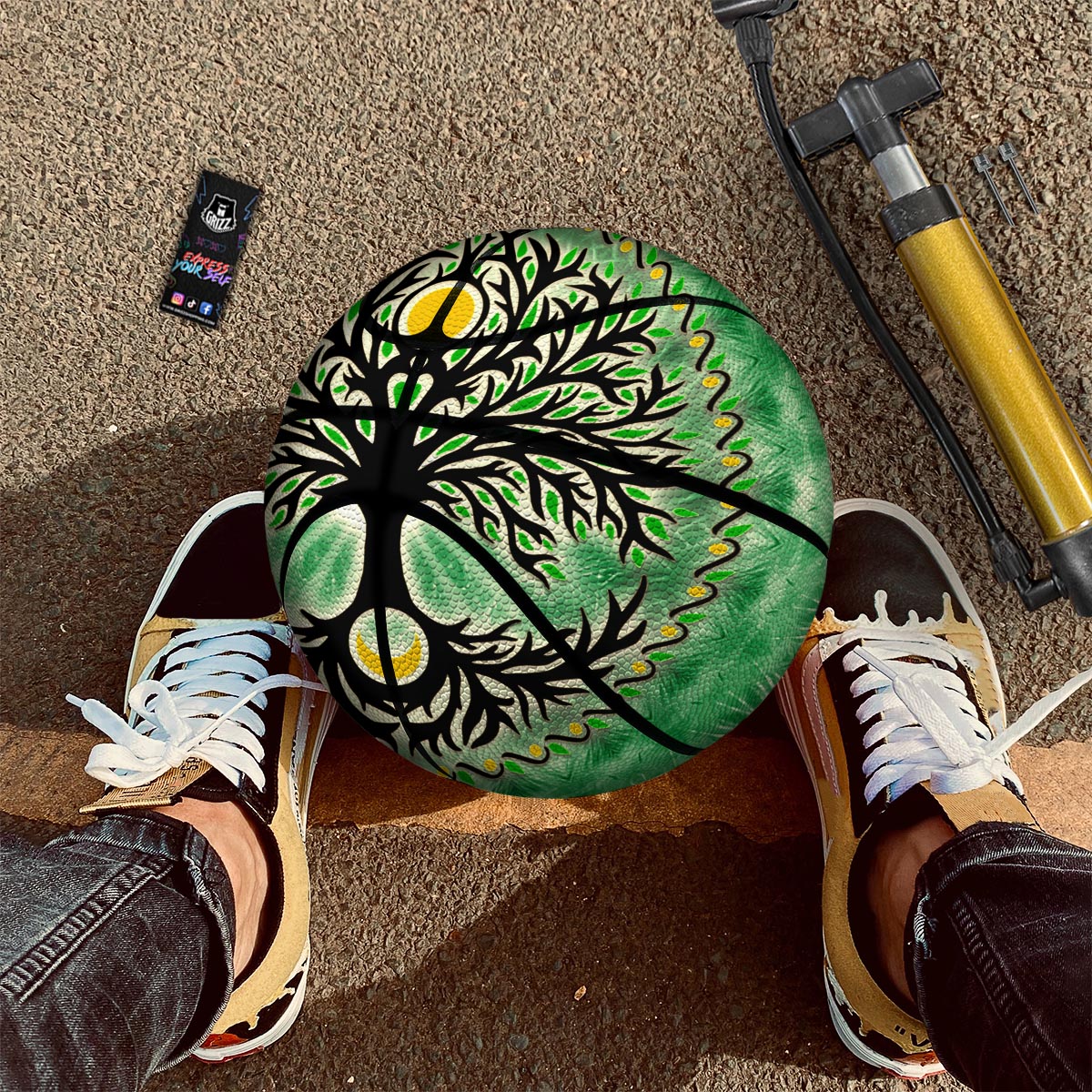 Yggdrasil Moon And Sun Print Basketball