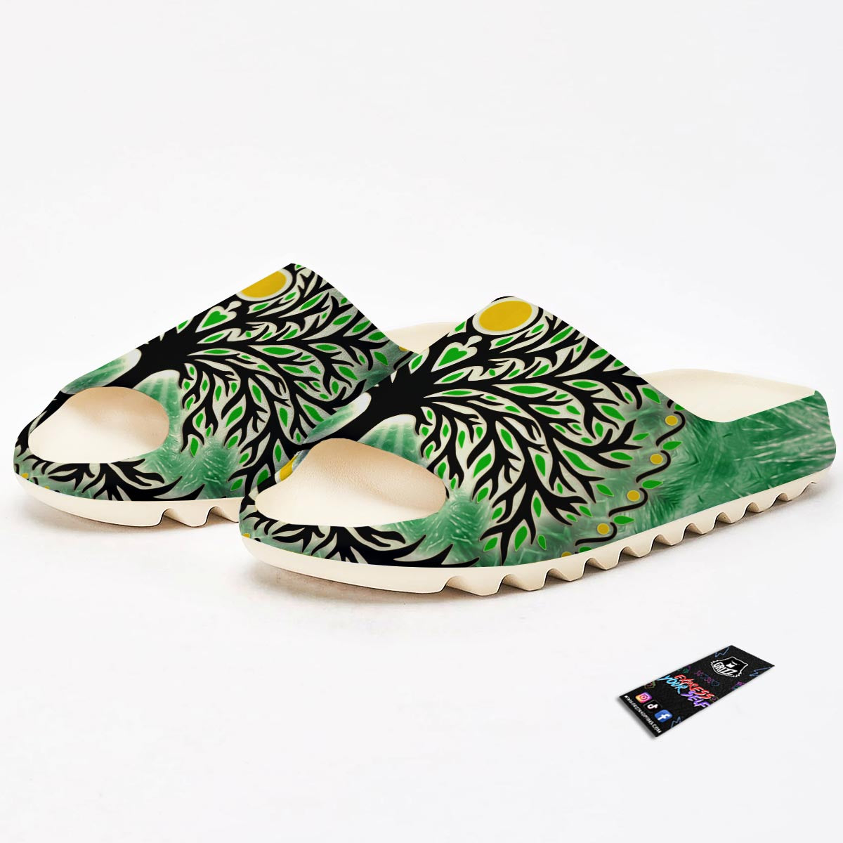 Yggdrasil Moon And Sun Print Sandals-grizzshop