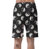 Yin Yang Black Pattern Print Men's Shorts-grizzshop