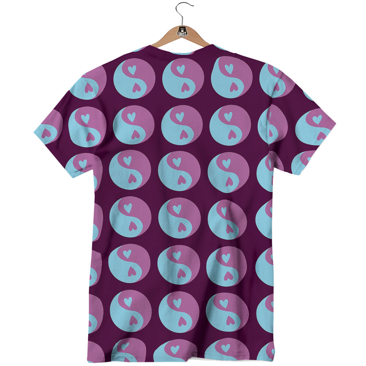 Yin Yang Blue And Purple Print T-Shirt-grizzshop