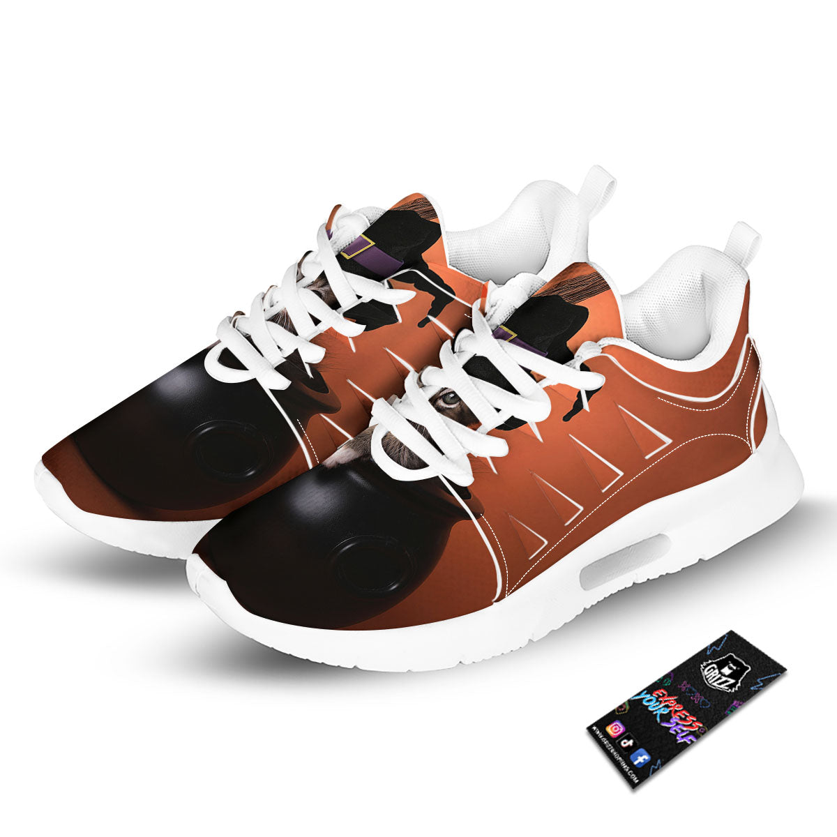 Yin Yang Colorful Flowers Print Tennis Shoes-grizzshop