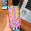 Yin Yang Colorful Flowers Print Tumbler-grizzshop