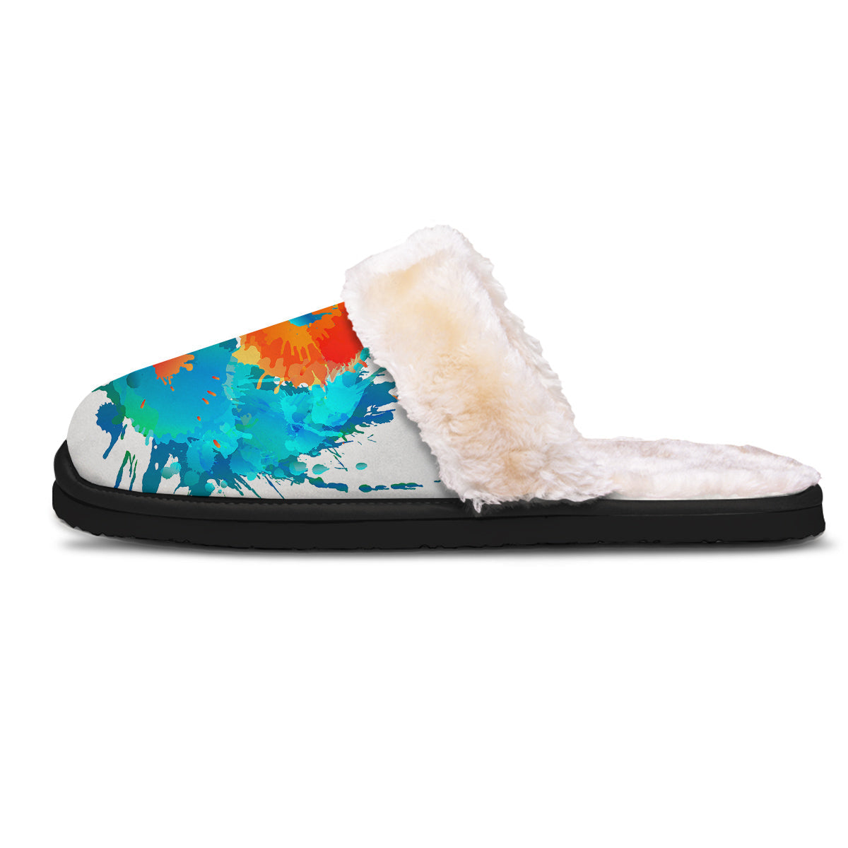 Yin Yang Colorful Splash Print Slippers-grizzshop